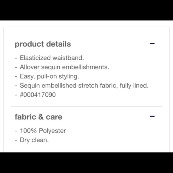 GAP BLACK SEQUIN PENCIL PULL ON SKIRT DARK NIGHT ELASTIC WAISTBAND XL NEW - Picture 4 of 10